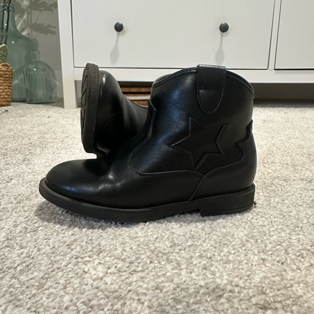 Black Star Embellished Ankle Boots